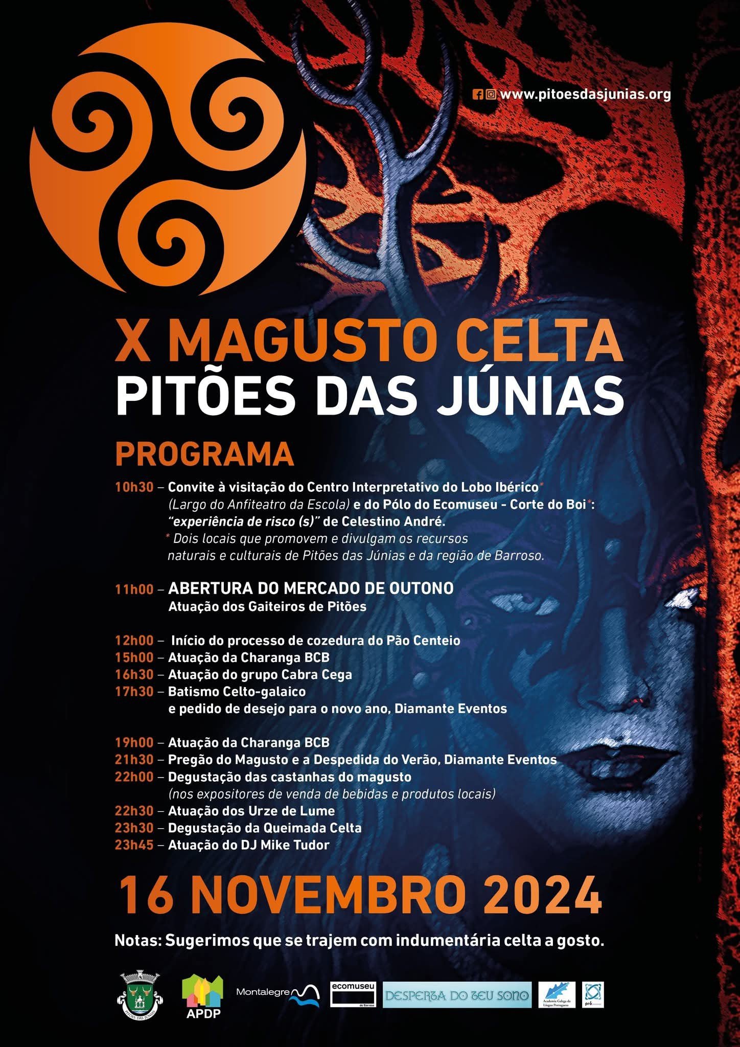 Cartaz X Magusto Celta 2025 - Pitões das Júnias