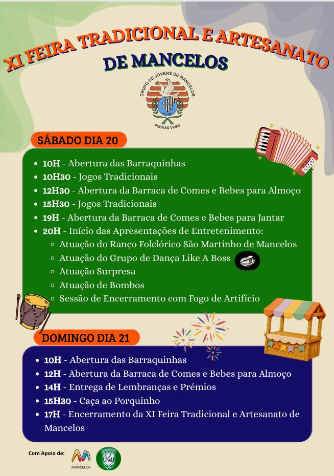 Cartaz XI Feira Tradicional e Artesanato de Mancelos 2026 - Mancelos