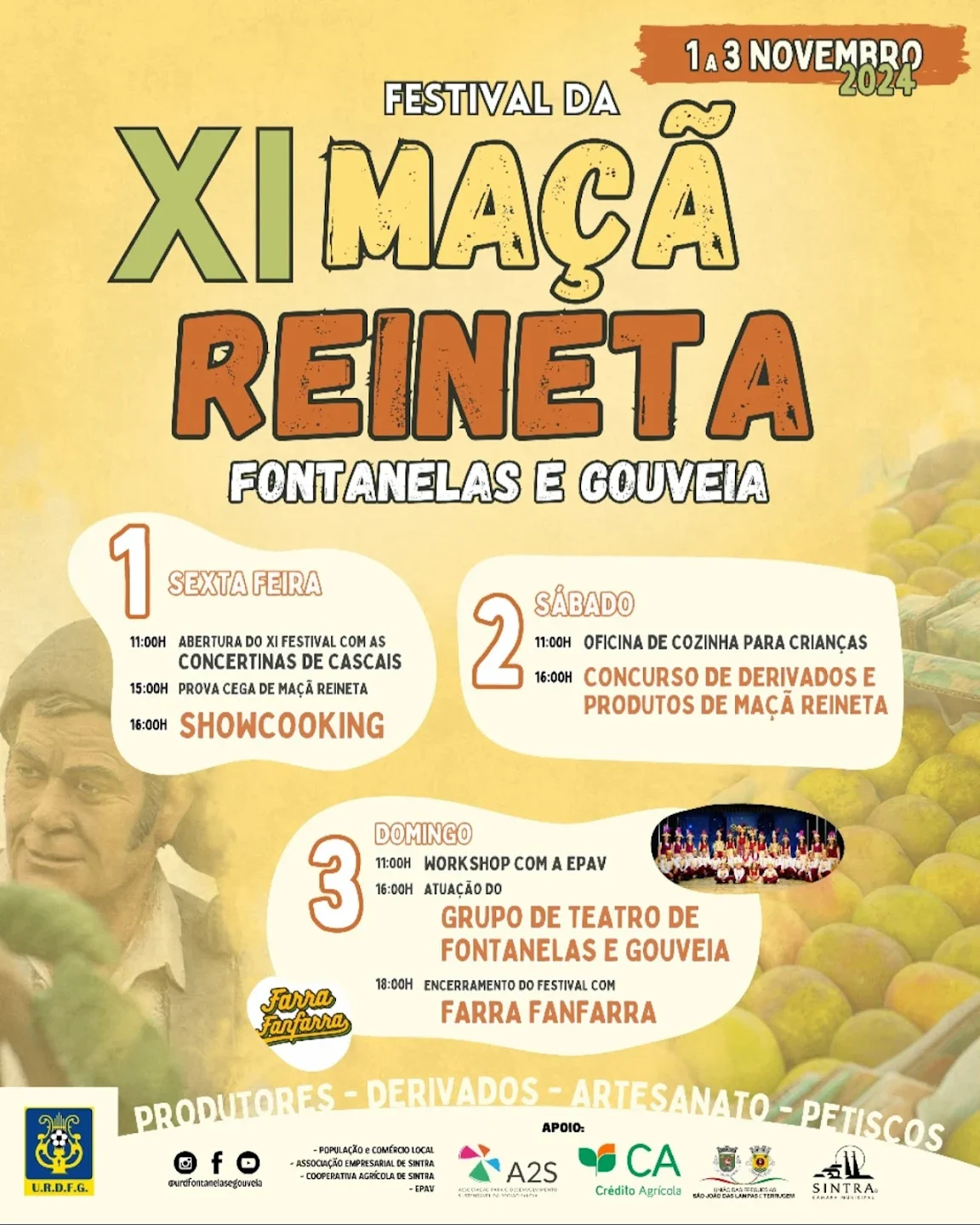 Cartaz XI Festival da Maçã Reineta 2024 - Fontanelas