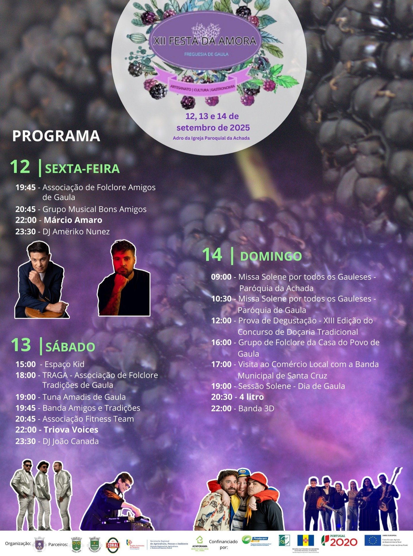 Cartaz XII Festa da Amora 2025 - Gaula