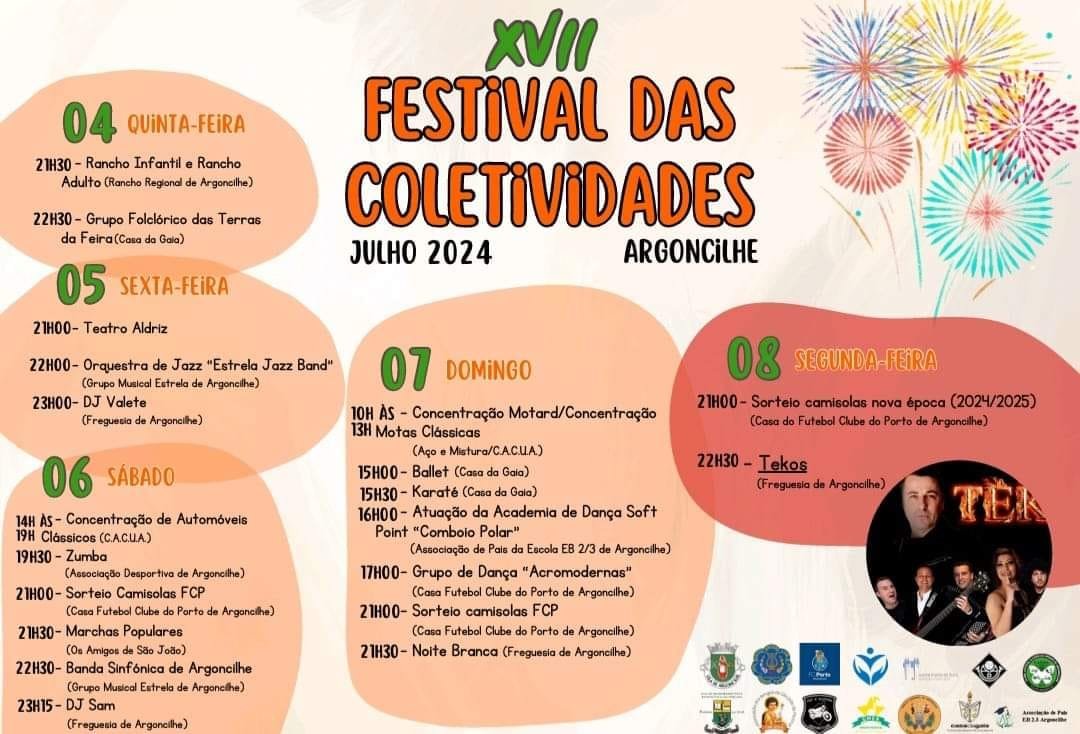 Cartaz XVII Festival das Coletividades 2024 - Argoncilhe