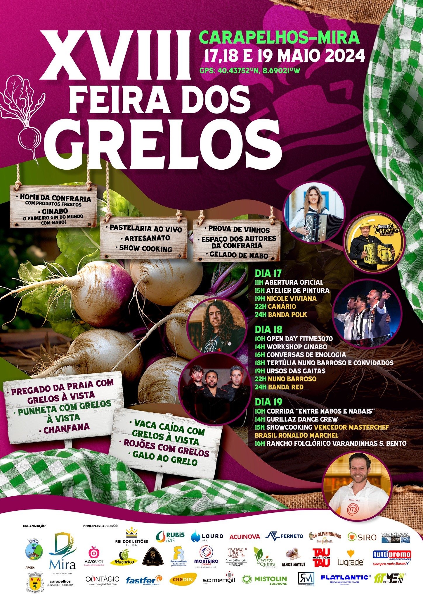 Cartaz XVIII Feira dos Grelos 2024 - Carapelhos