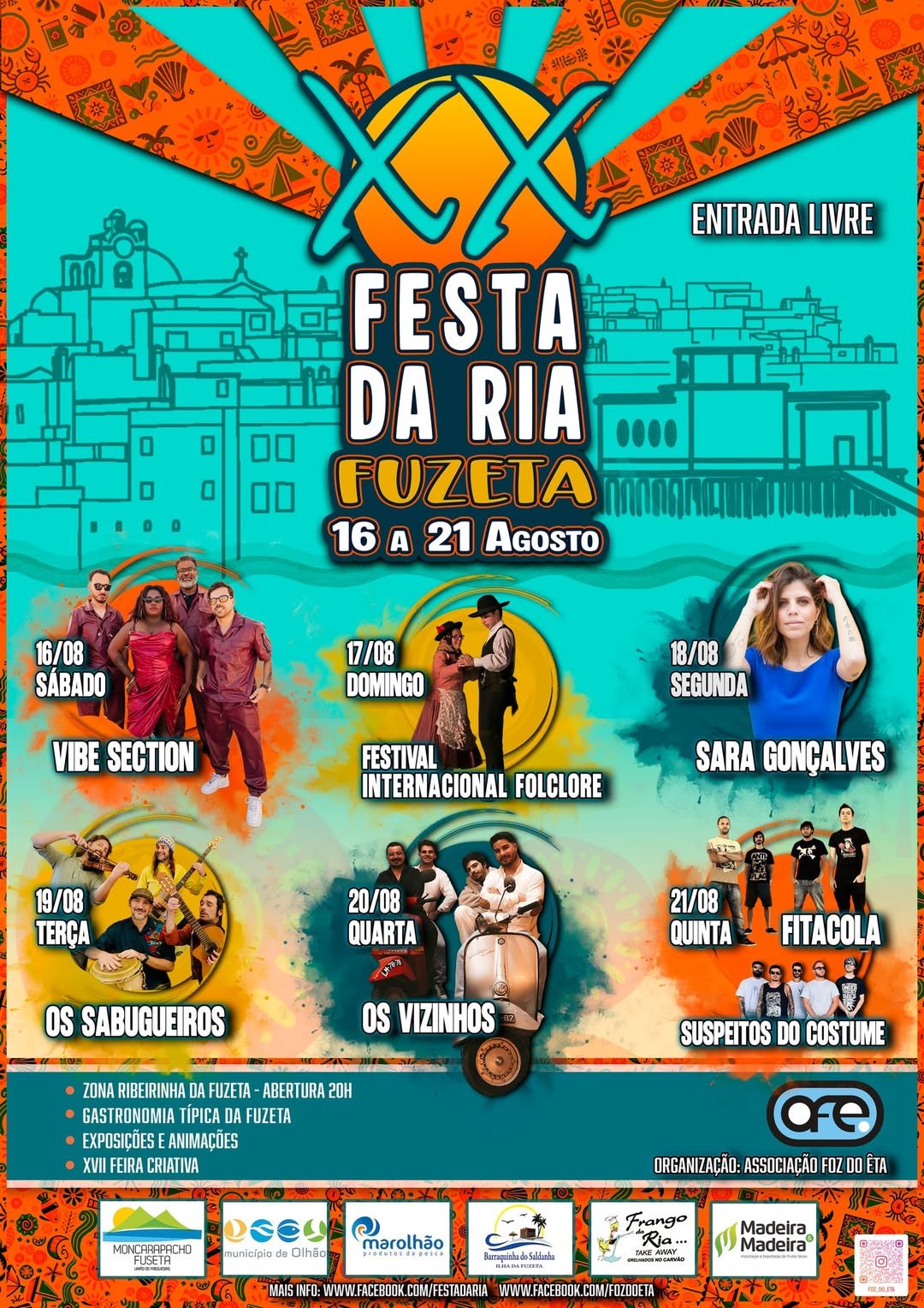 Cartaz XX Festa da Ria 2025 - Fuzeta