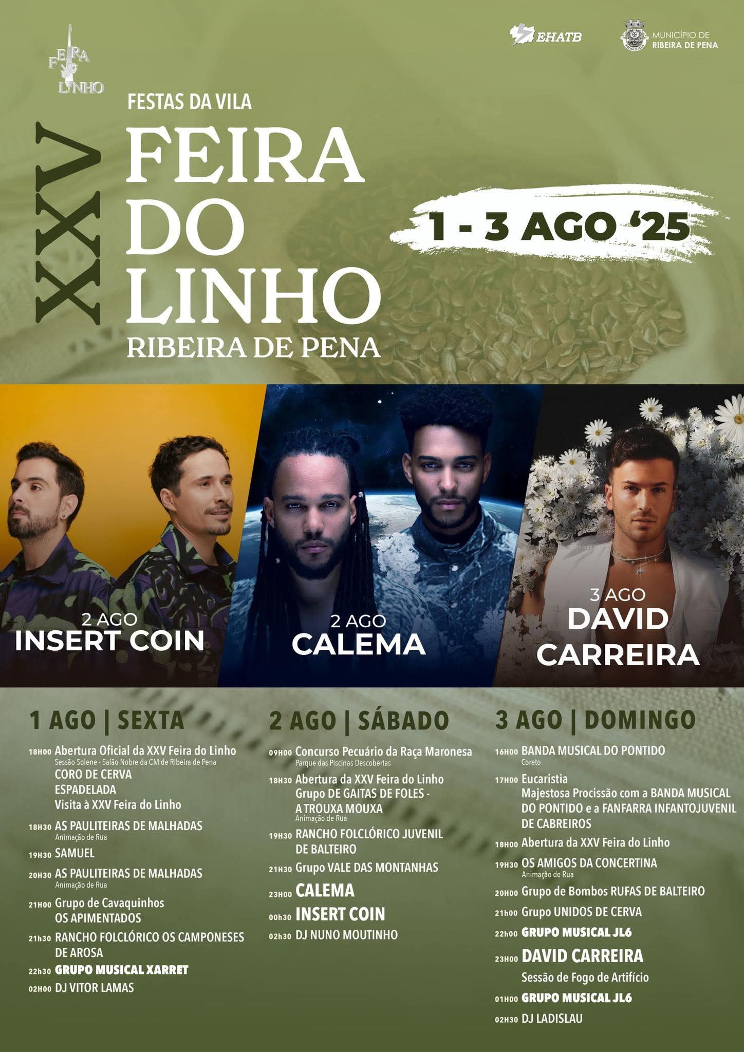 Cartaz XXV Feira do Linho 2025 - Ribeira de Pena
