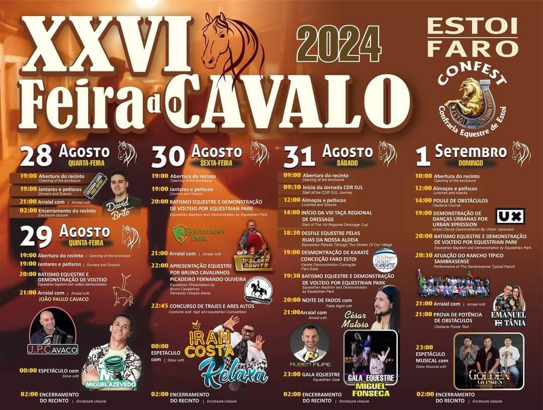 Cartaz XXVI Feira do Cavalo 2024 - Estoi
