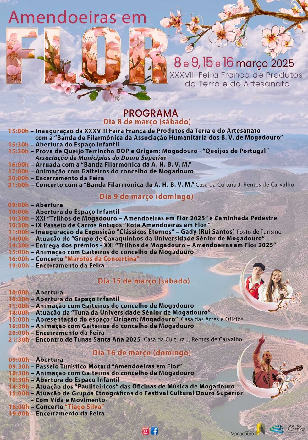 Cartaz XXXVIII Amendoeiras em Flor 2025 - Mogadouro